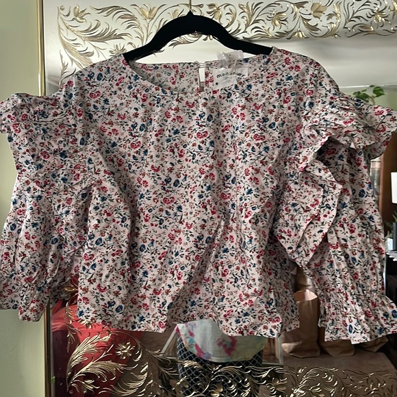 Free People X Meadows Bergenia Top in Multi Ditsy Floral - Picture 4 of 8